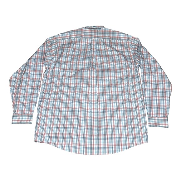 NWT LL Bean Men Plaid Button Down Shirt Red White Blue Wrinkle Resistant 16.5-35 - Picture 2 of 10